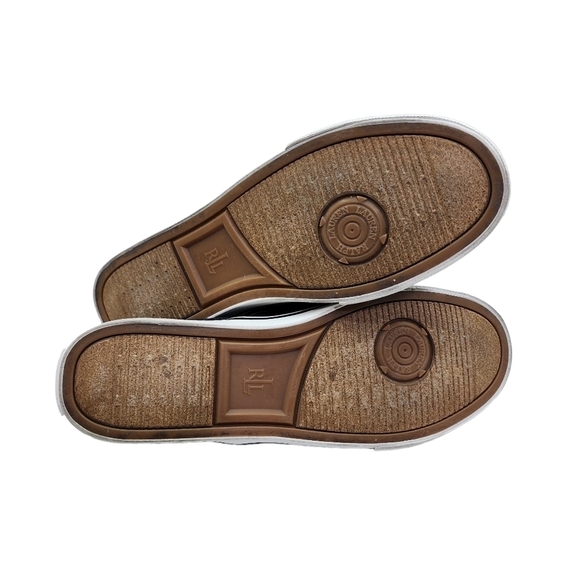 Lauren Ralph Lauren Women's Janis Faux-Woven-Straw Upper Slip-On Sneaker - 7B - Picture 6 of 8